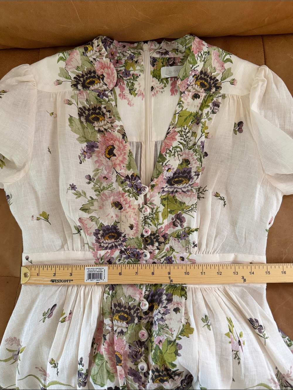 Zimmermann Halliday Plunge floral linen minidress - Picture 14 of 14